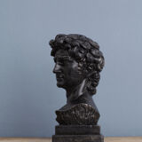 David head in black waxed bean