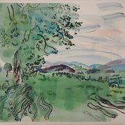 Raoul DUFY : Vue de l’arbre sur les plaines, Lithographie