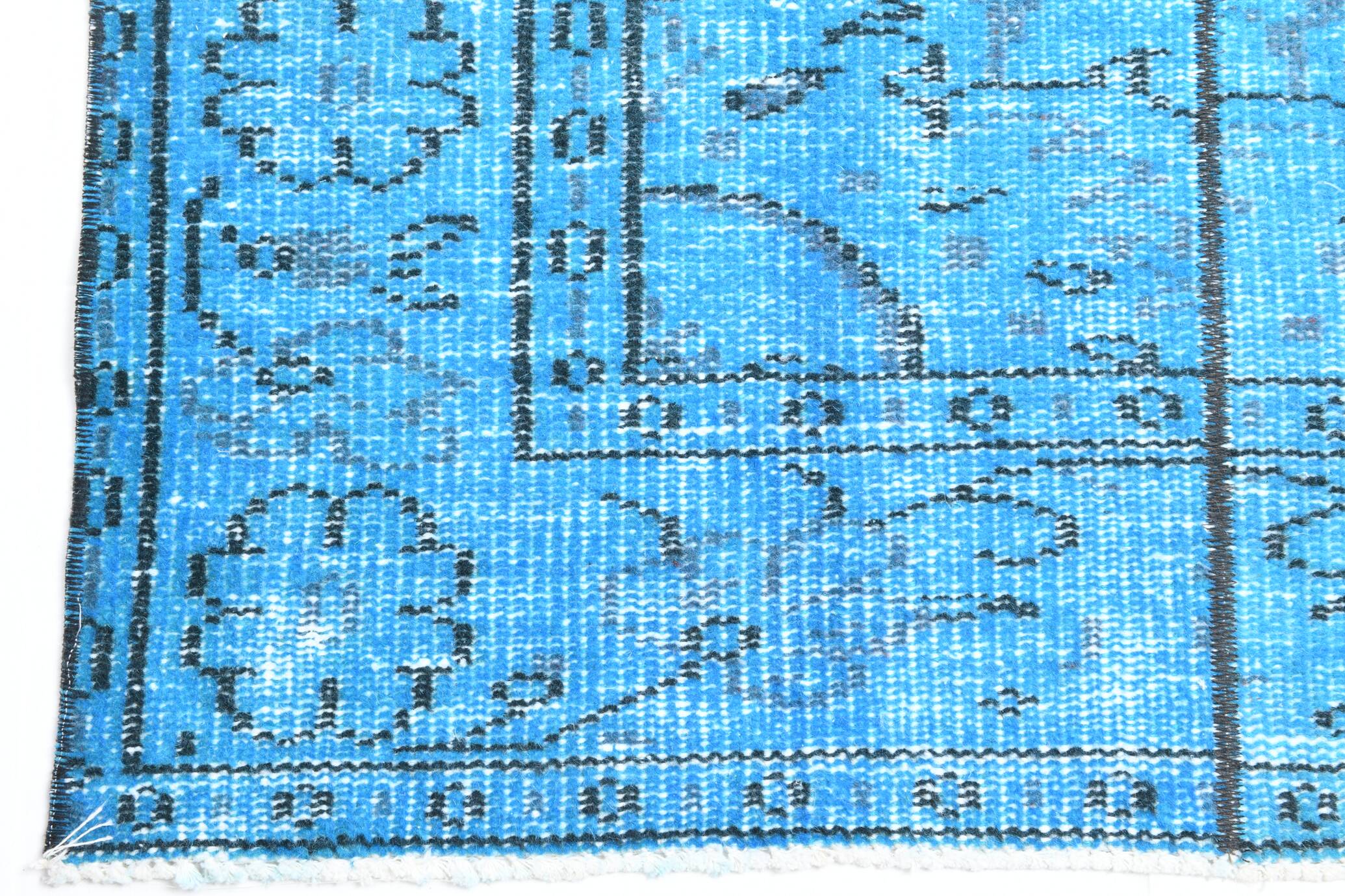 2x9 Vintage Light Blue Kitchen Runner Rug, 65x276Cm