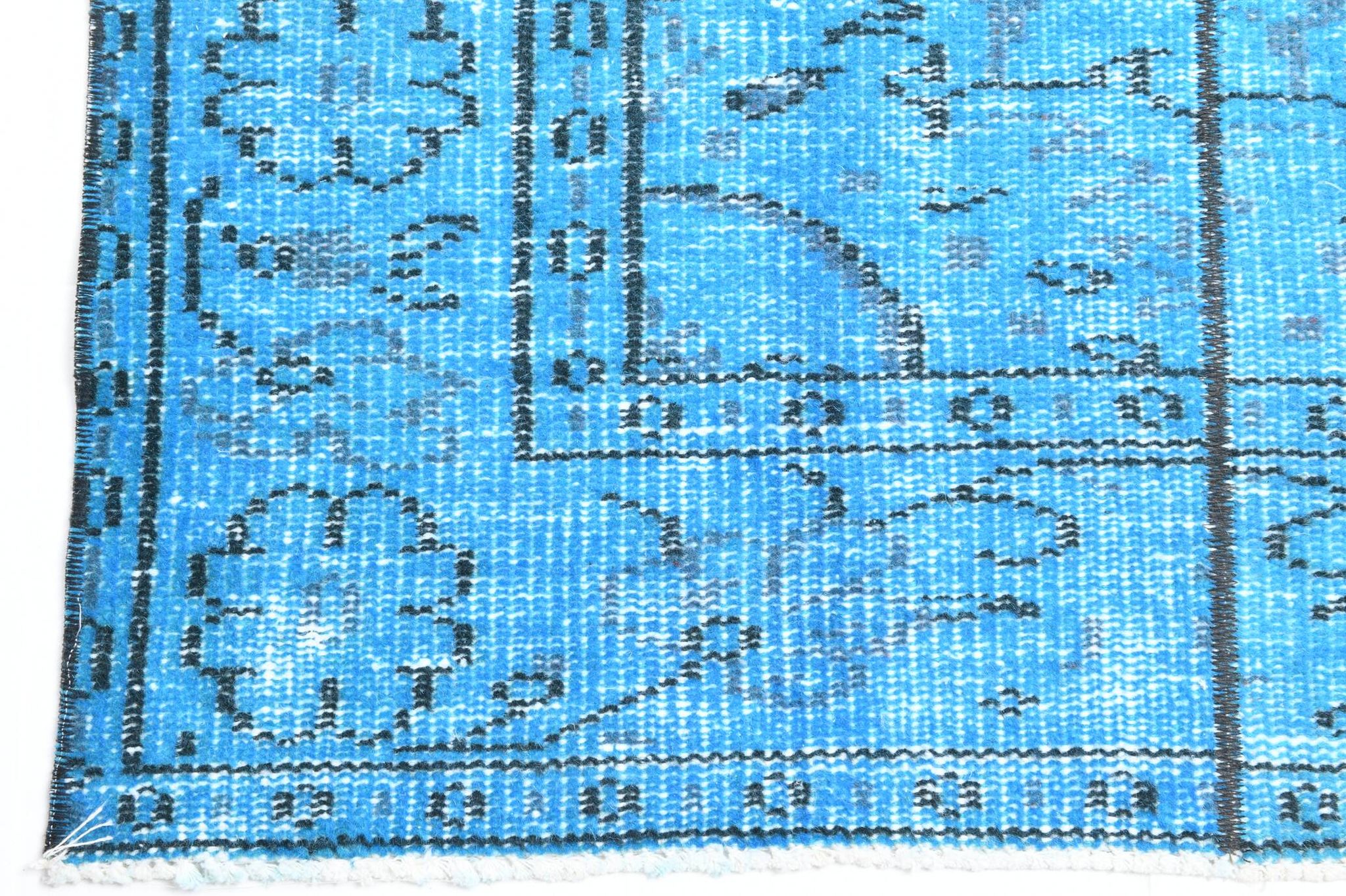 2x9 Vintage Light Blue Kitchen Runner Rug, 65x276Cm