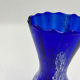 Blue and white glass vase