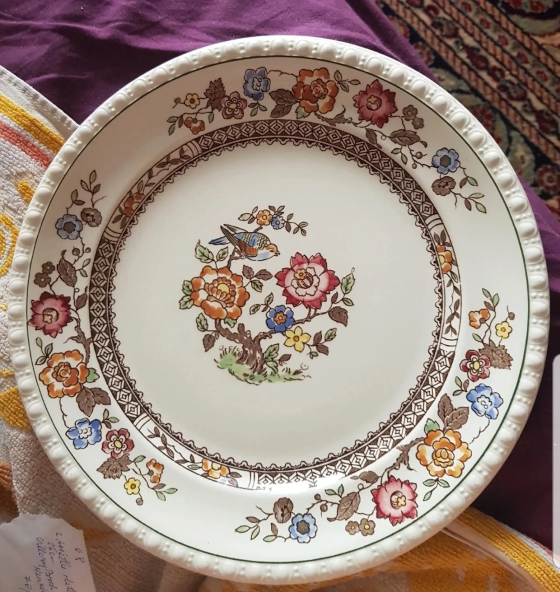 Set of 2 flat plates Villeroy & Boch, Nanking series.