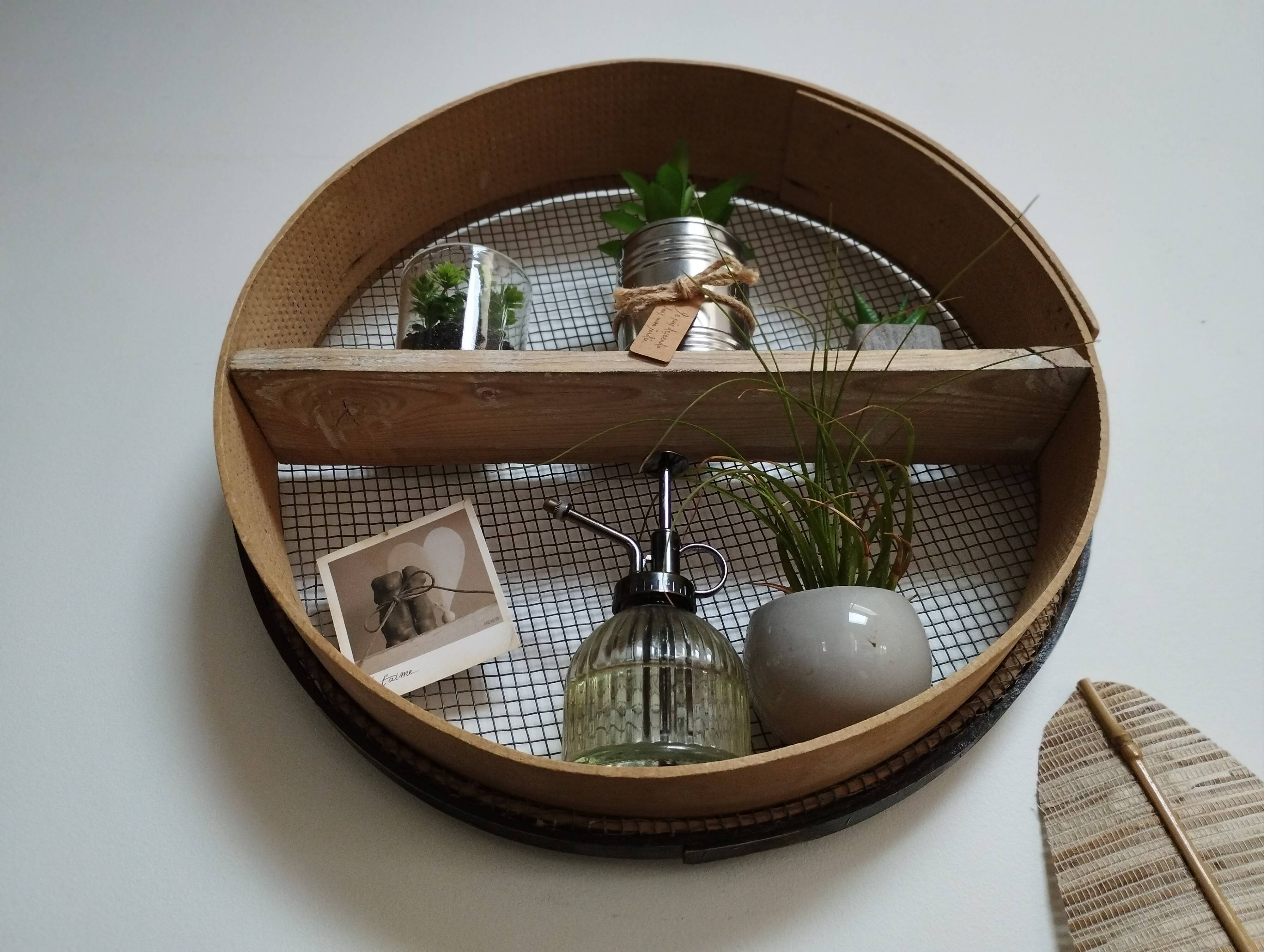 Tamis Vintage- Etagère Murale
