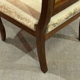 Armchair with crosses - 19th century restoration in mahogany