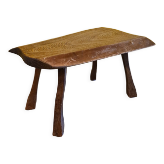 Table d’appoint en plateau en bois vintage, des années 1970