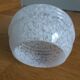 Globe lampshade in white speckled blown glass from Clichy