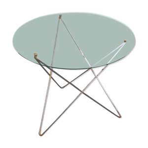 table basse vintage Florent - verre