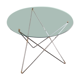 Florent Lasbleiz vintage coffee table in glass and metal