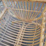 Rattan and bamboo child bed