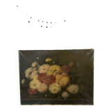 Oil on canvas 19th century bouquet of flowers