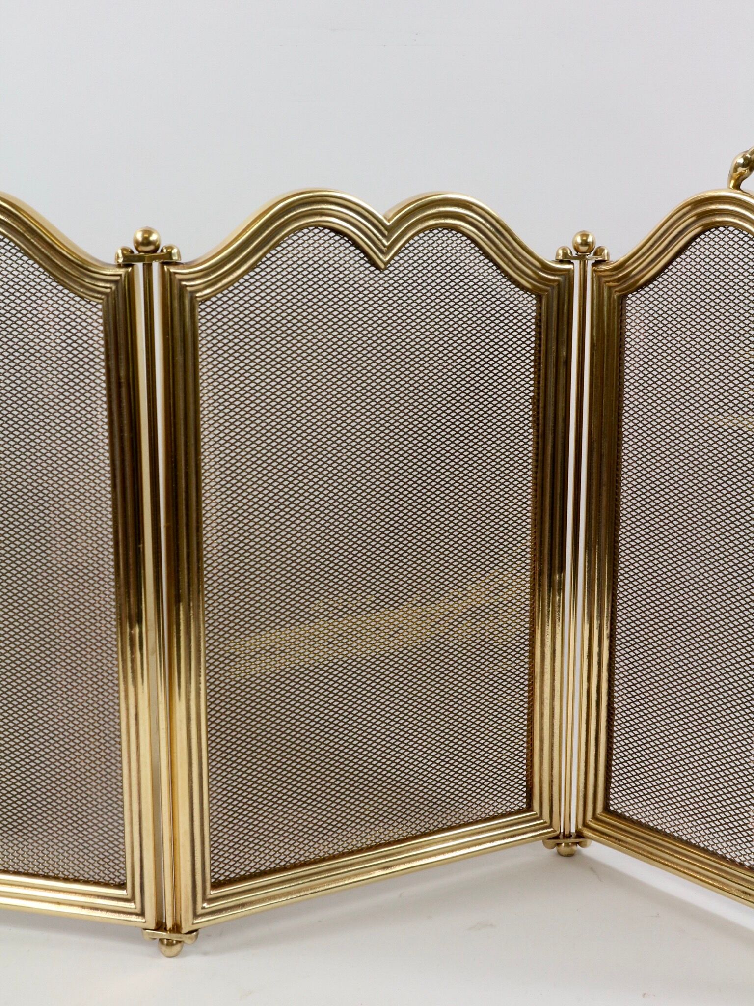 Firewall with four brass components with handles, made in Italy