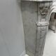 Louis XV style fireplace in veined white Carrara marble, 19th century.