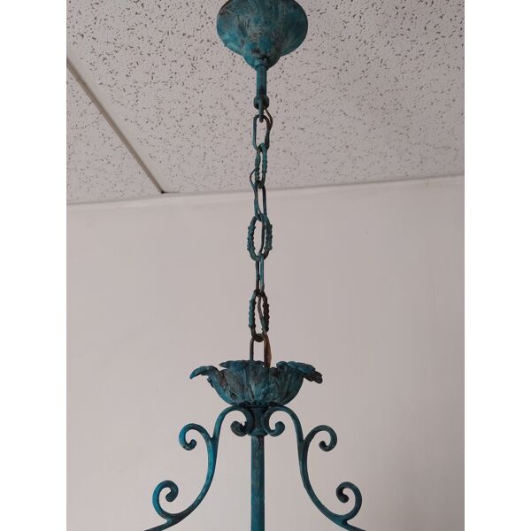 Turquoise Blue Patinated Bronze Selency, Spray Paint Bronze Chandeliers Taiwan