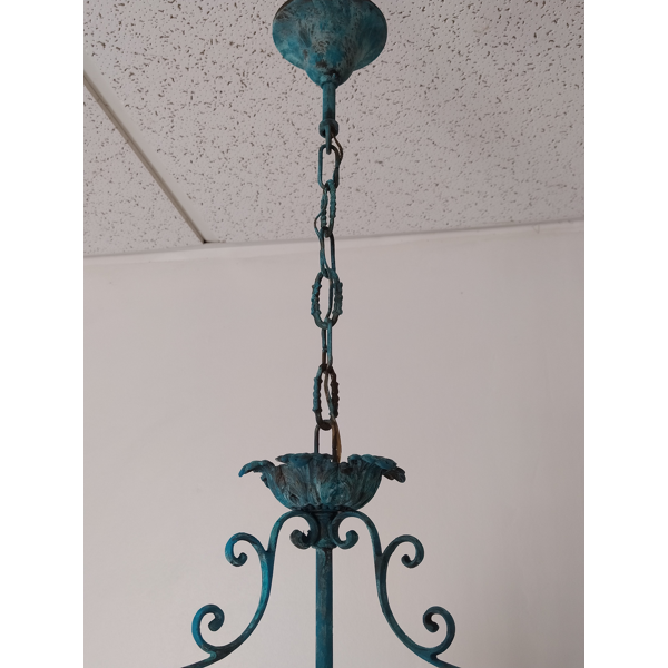 Old Chandelier In Turquoise Blue Patinated Bronze Selency Turquoise Blue Patinated Bronze Selency, Spray Paint Bronze Chandeliers Taiwan