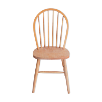 vintage chair with bars style ercol - natural wood
