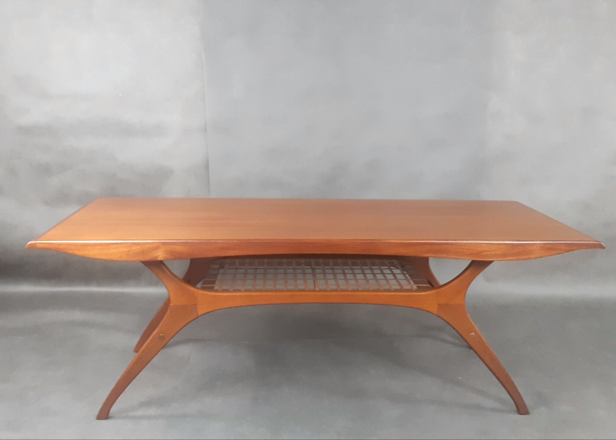 Teak & Fluted coffee table by Olav Laupsa for Sola Møbler, Vintage Norwegian 1960s