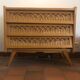 Commode scandinave vintage rotin