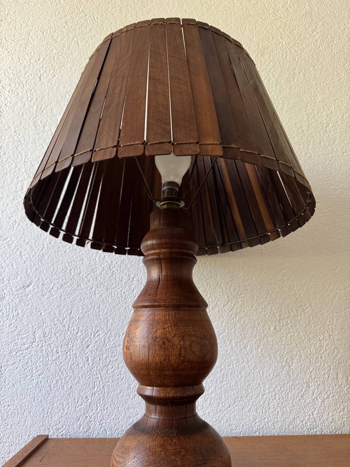 Large teak lamp from the 60s