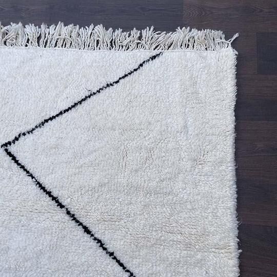 Moroccan berber carpet black and white