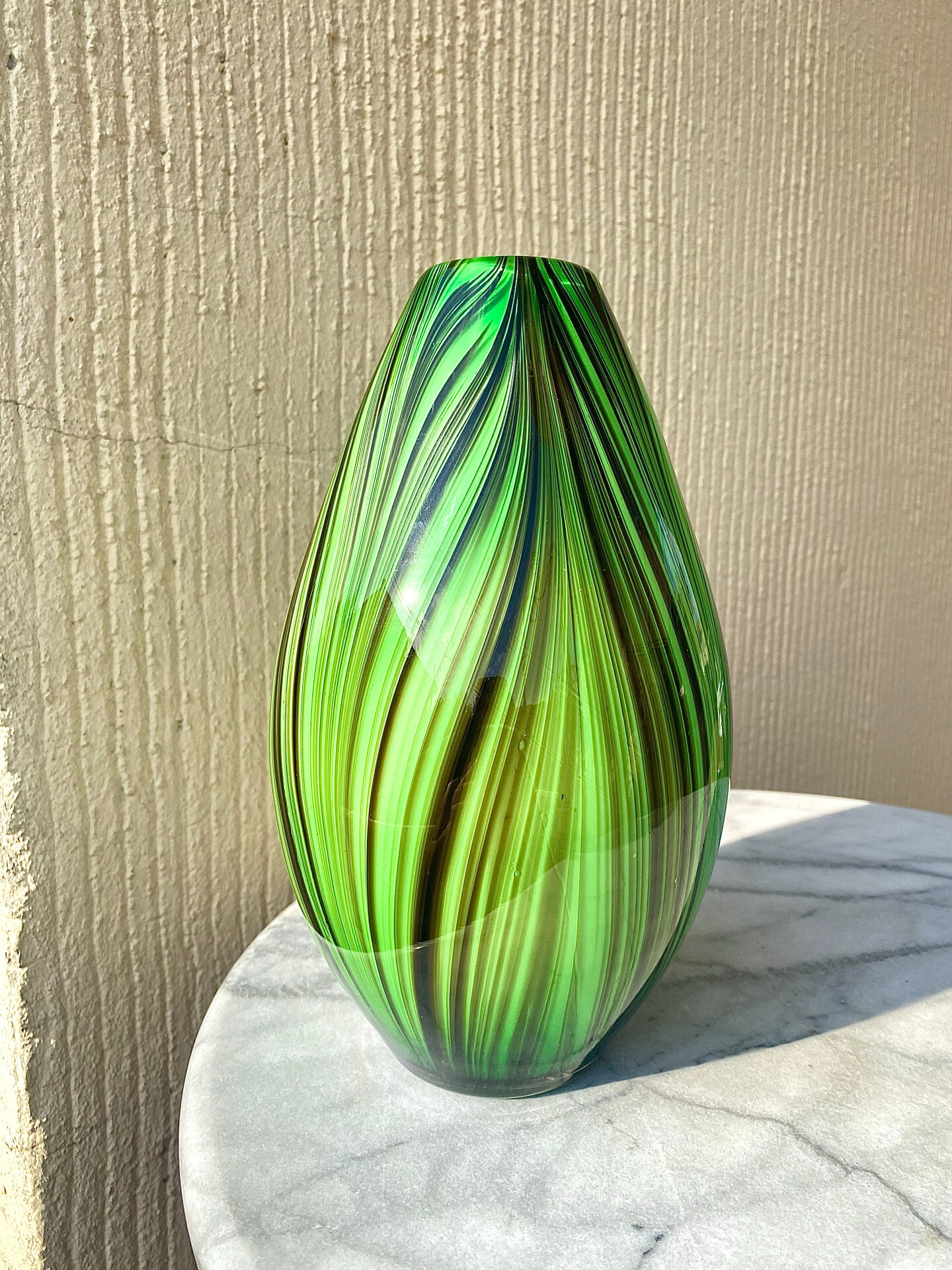 Grand vase en verre murano missoni