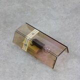 Italian Smoked Plexiglas Sconce for Guzzini, 1970s