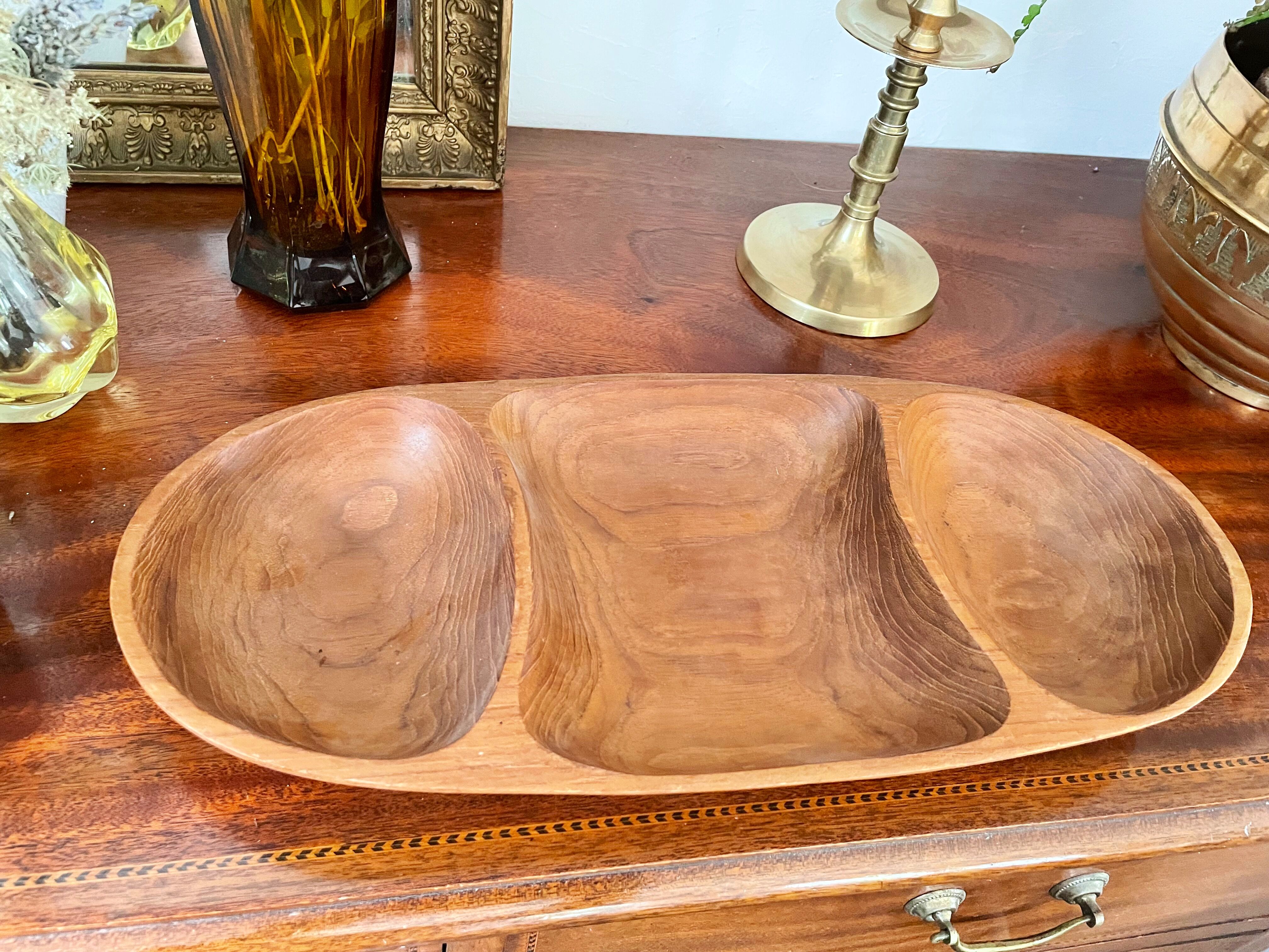 Plateau en bois vintage 41,5cm