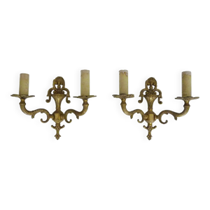 Paire d'appliques pot