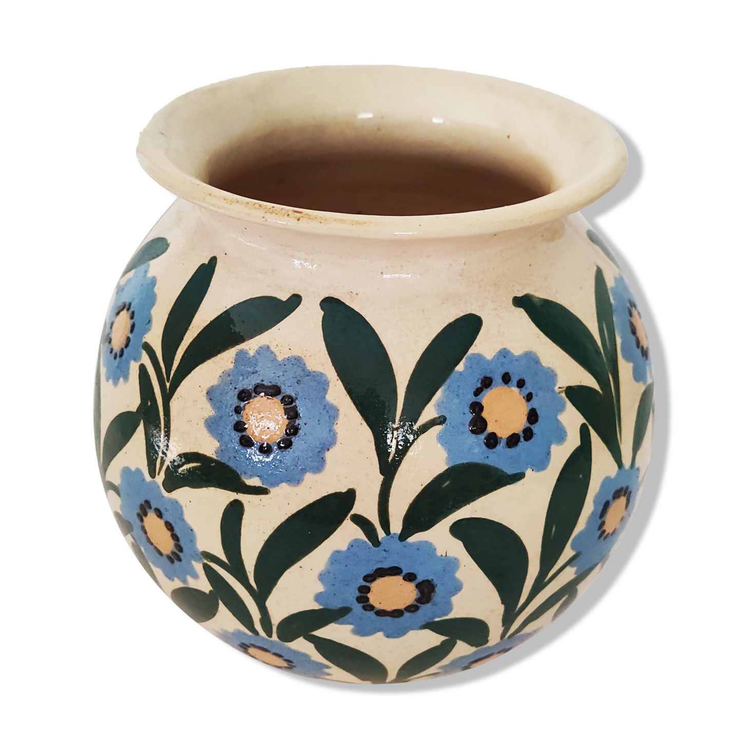 Ceramic vase ball signed elchinger