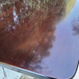 Vintage rosewood steel conference table Gianni Moscatelli Formanova 1970