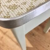 Tabouret de cirage vintage vert amande
