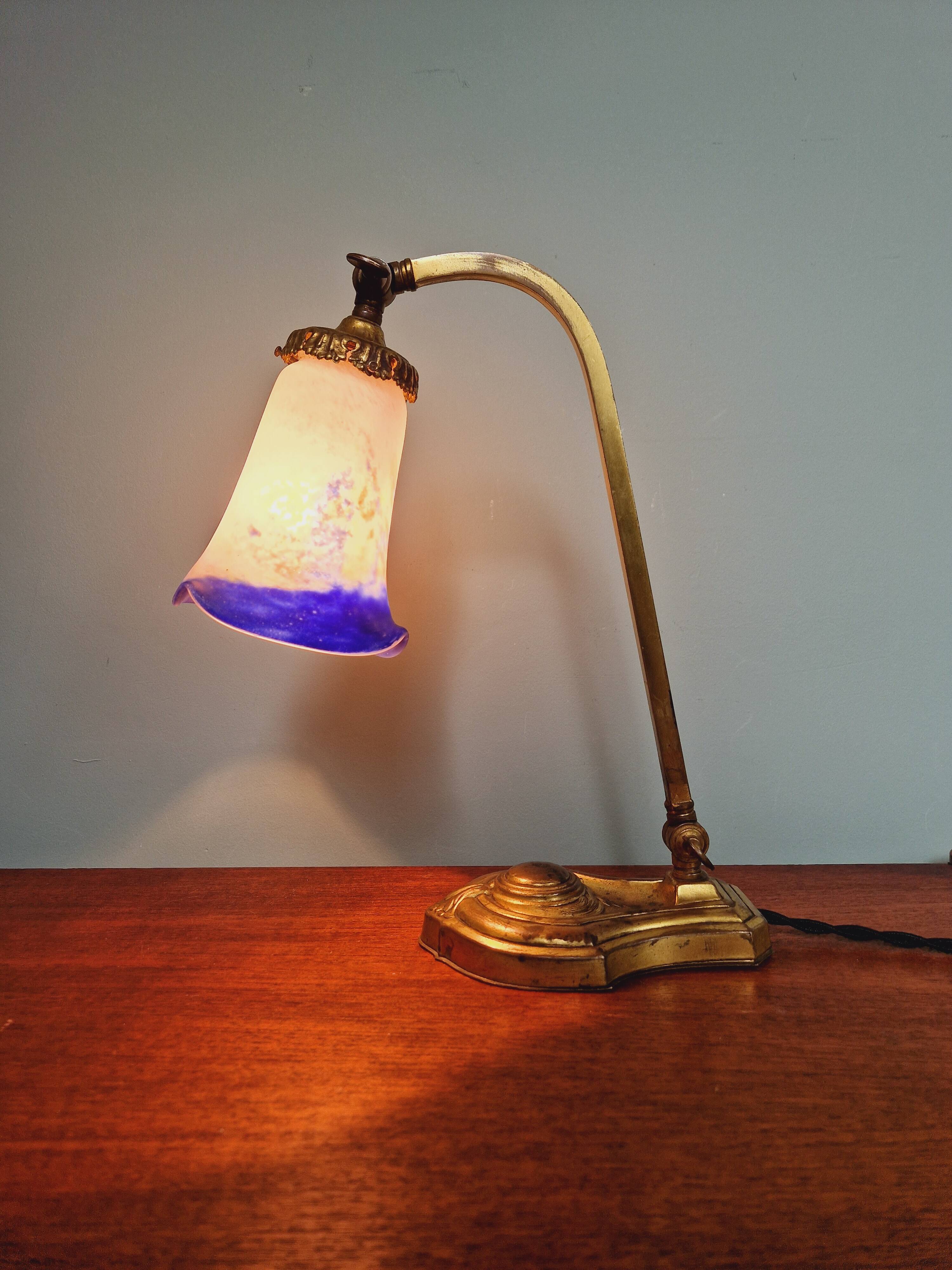Art Deco desk lamp signed Noverdy France