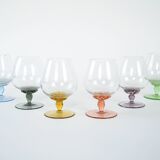 Set of cognac glasses, Italian design, 1970s, production: Italy