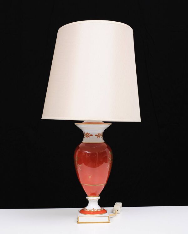 Lampe de table en porcelaine de Dresde 1910 Allemagne