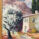 Huile sur toile signée Robert Mogisse XXème paysage provence cadre doré