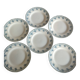 Ensemble de 6 assiettes plates terre de fer St Amand 4006