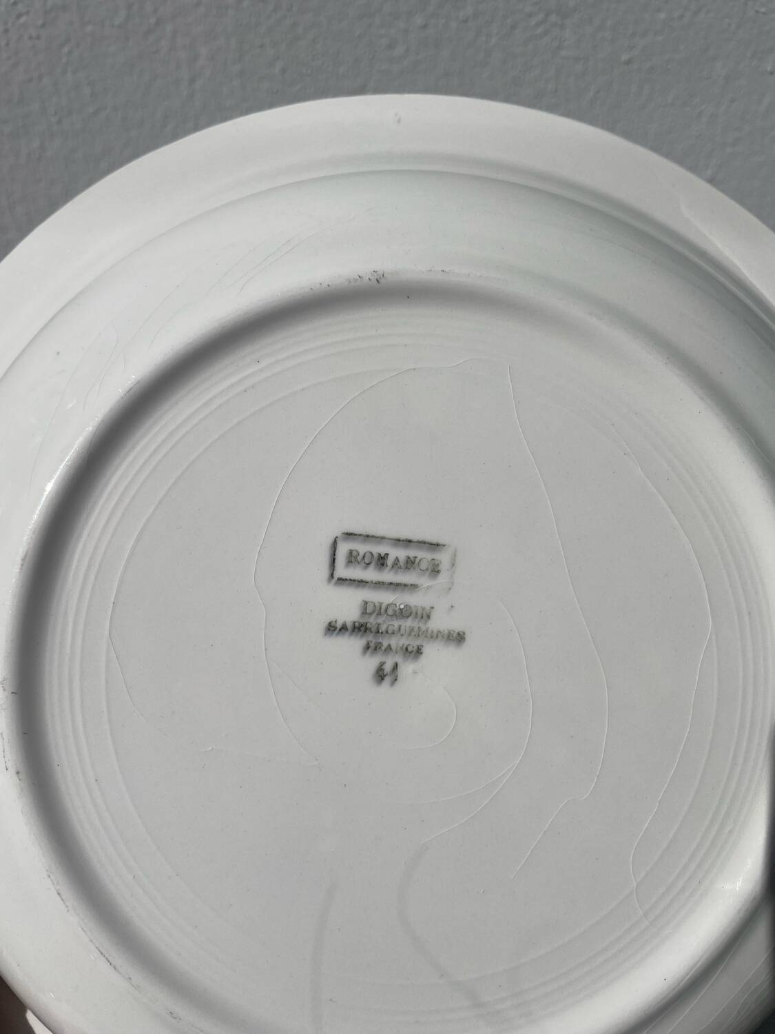 Round éclair dish 1970 Digoin Sarreguemines