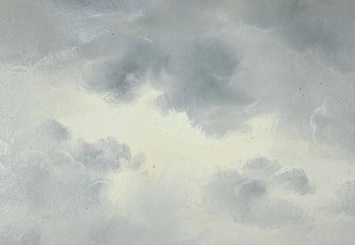 Grande Huile sur Toile Marine signée F. Carbu – XXe