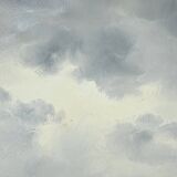 Large Oil on Marine Canvas signed F. Carbu – 20th
