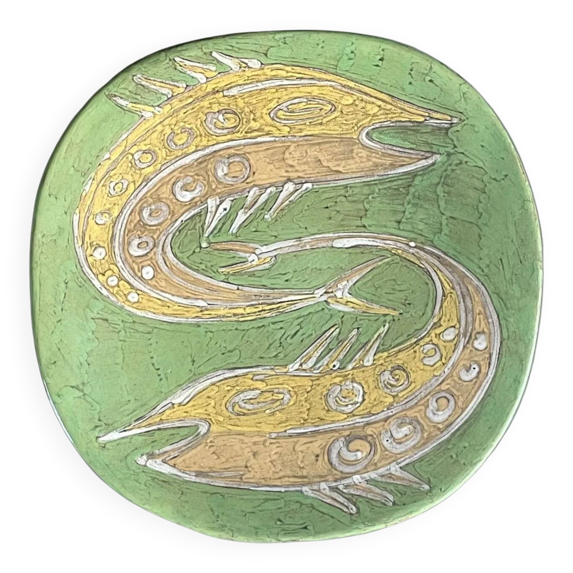 Hungarian art ceramic wall plate 1960-1970