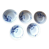 Set of 5 hollow plates St Amand in ceramic