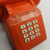 Vintage bakelite orange phone