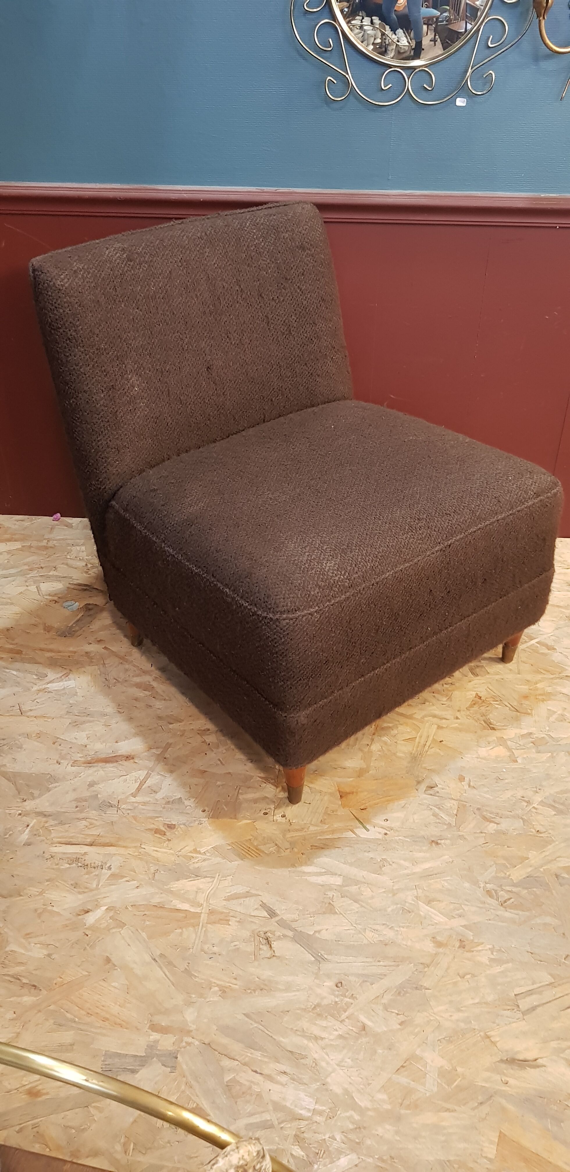 Italian design heater 70's chocolate