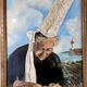 Huile sur toile "Bigoudène au port, XXe siècle