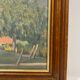 Old painting, landscape Monts Lyonnais, signed dated 1944