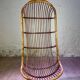 Fauteuil suspendu en rotin vintage