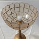 Gold metal and mother-of-pearl lamp from the 70s