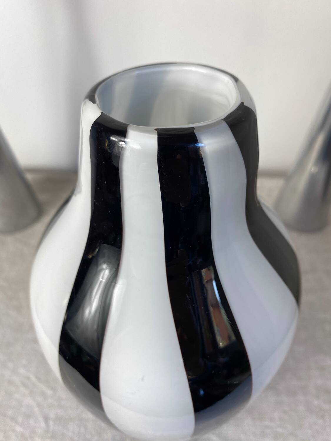 Designer two-tone glass vase
