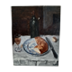 Still life with brioche and glass of cider
