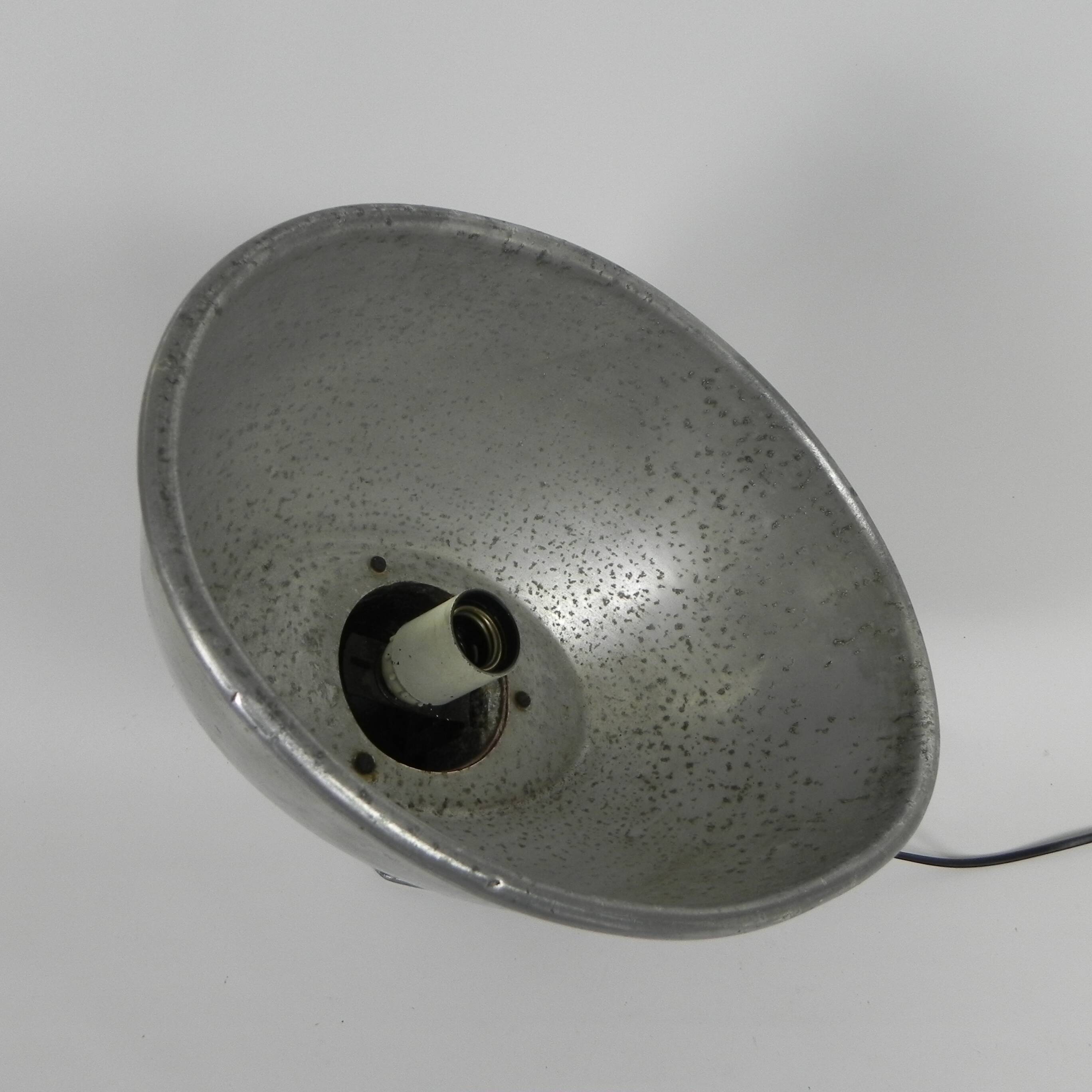 Industrial aluminum street lamp, wall lamp, 1950s