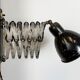 Industrial Black Scissor Wall Lamp, 1950s